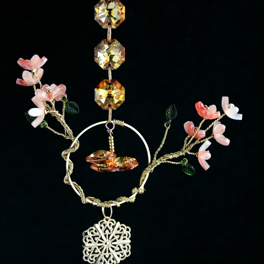 金木犀のサンキャッチャー(高級クリスタル使用)