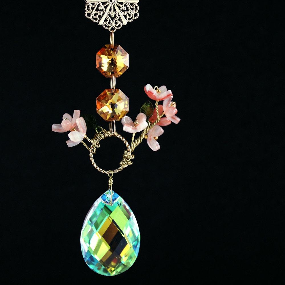 金木犀のサンキャッチャー(高級クリスタル使用)