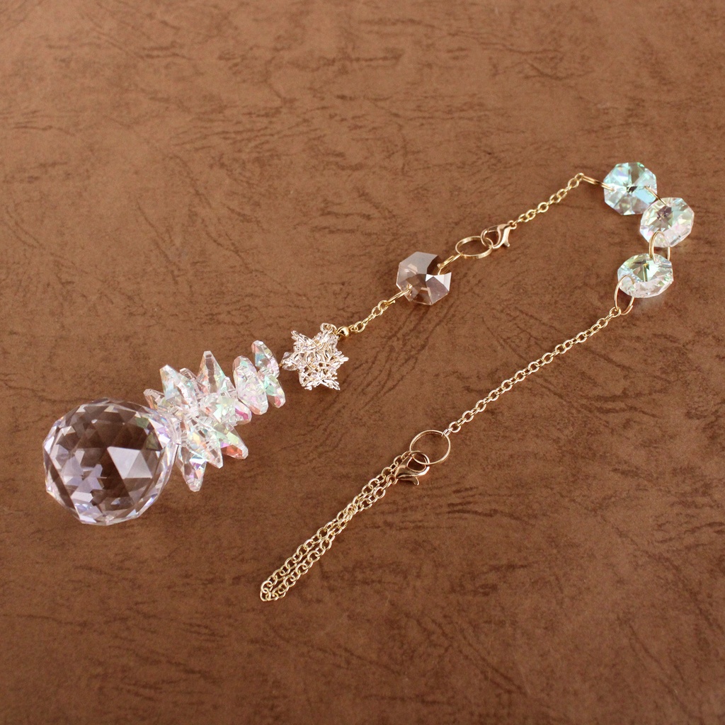 吊り下げ・置き型2way☆モミの木のサンキャッチャーVer.7【高級クリスタル使用】受注制作