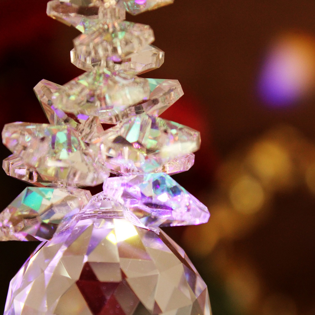 吊り下げ・置き型2way☆モミの木のサンキャッチャーVer.7【高級クリスタル使用】受注制作