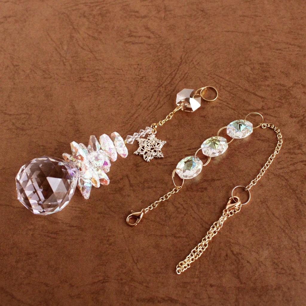 吊り下げ・置き型2way☆モミの木のサンキャッチャーVer.7【高級クリスタル使用】受注制作