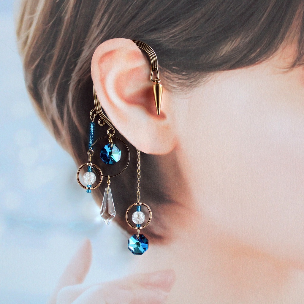 痛くない、落ちない♪ 宙輪のイヤーフック(金・銀)