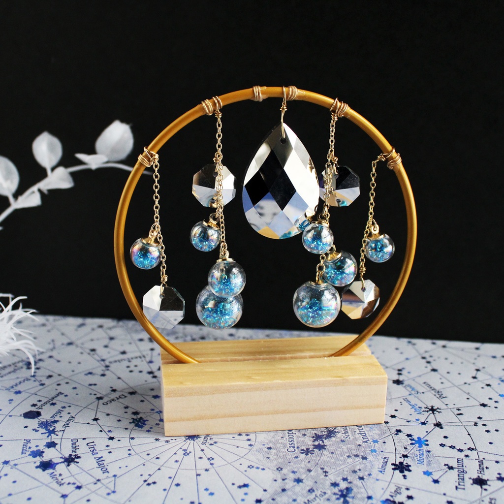 置き型☆星泡のサンキャッチャー (全2色)【高品質クリスタル使用】受注制作