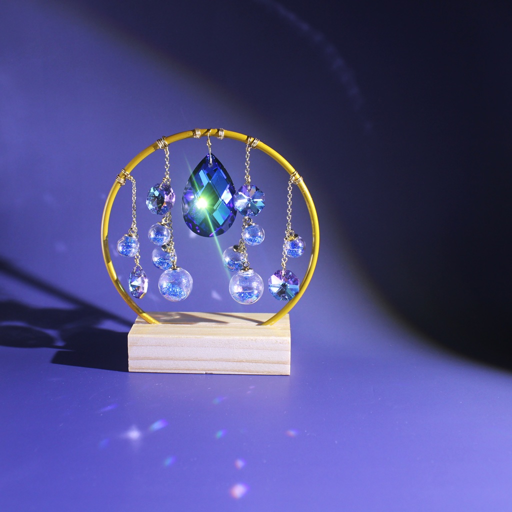 置き型☆星泡のサンキャッチャー (全2色)【高品質クリスタル使用】受注制作