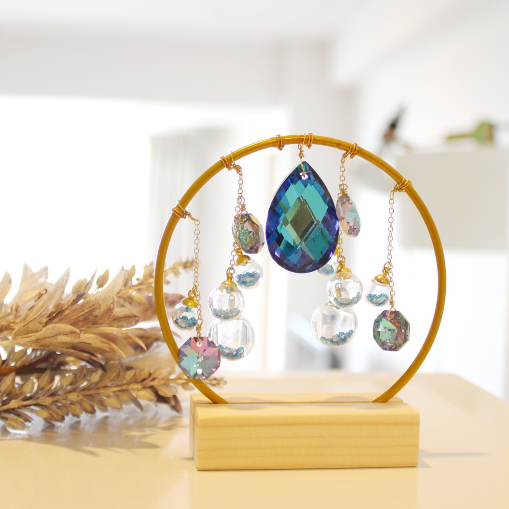 置き型☆星泡のサンキャッチャー (全2色)【高品質クリスタル使用】受注制作