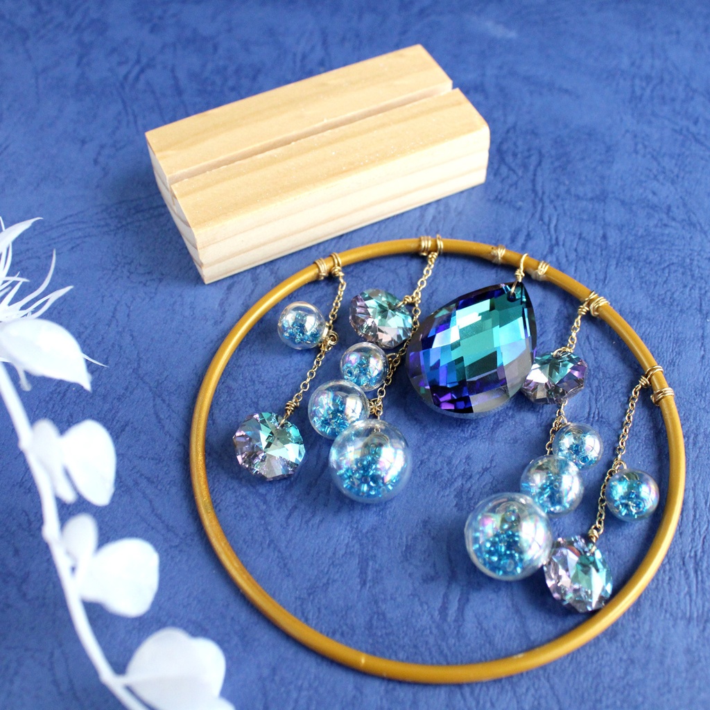 置き型☆星泡のサンキャッチャー (全2色)【高品質クリスタル使用】受注制作