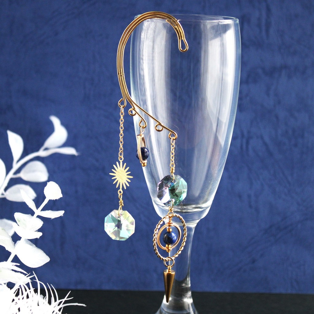 痛くない、落ちない♪ 星渡りのイヤーフック 全2色(高品質クリスタル使用)