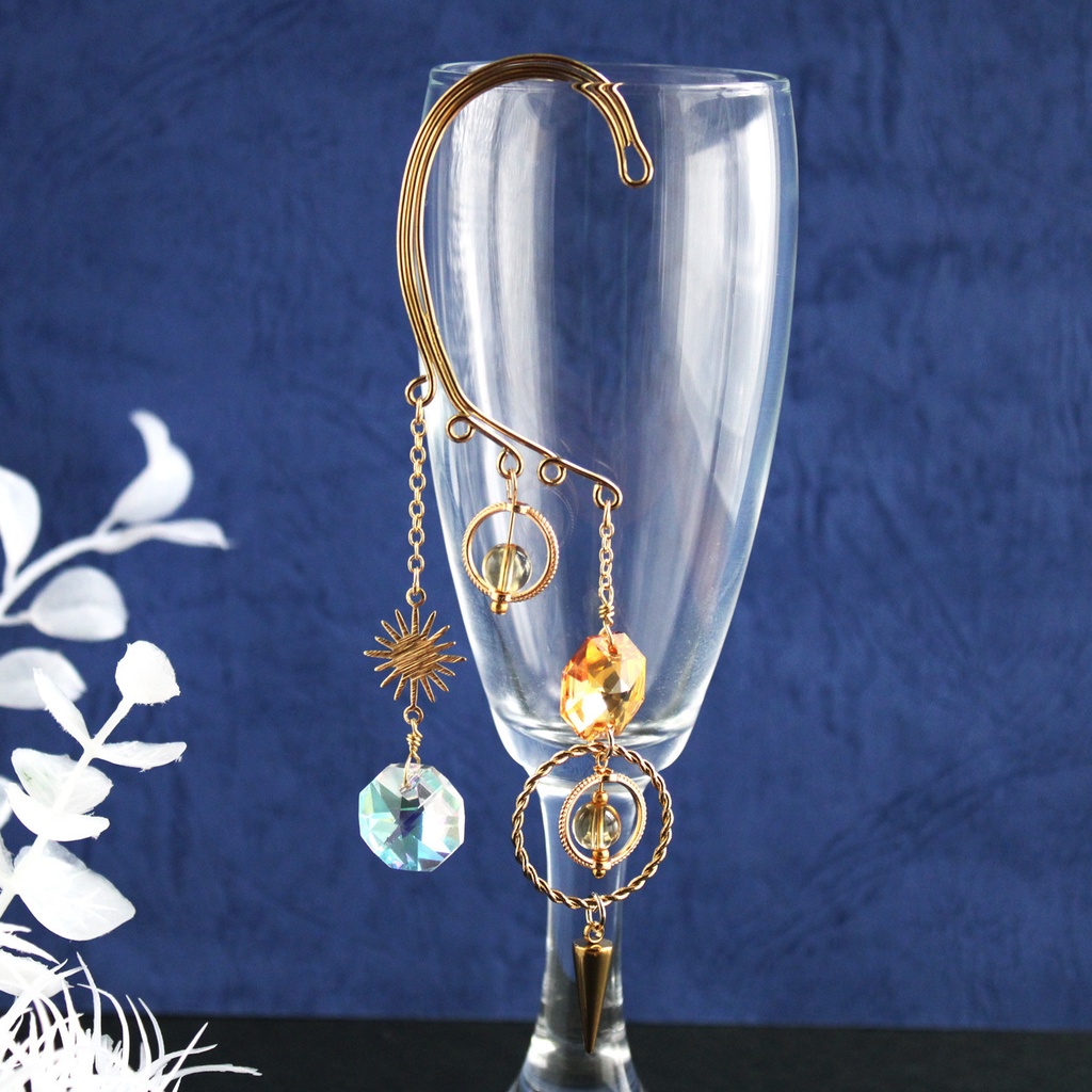 痛くない、落ちない♪ 星渡りのイヤーフック 全2色(高品質クリスタル使用)