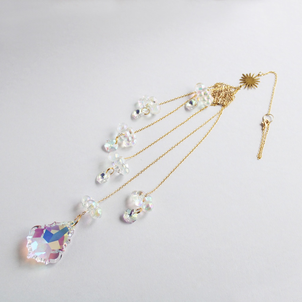 シャンデリア風★Stairway to Heaven ~天使の階段 サンキャッチャー(高品質クリスタル使用)受注制作