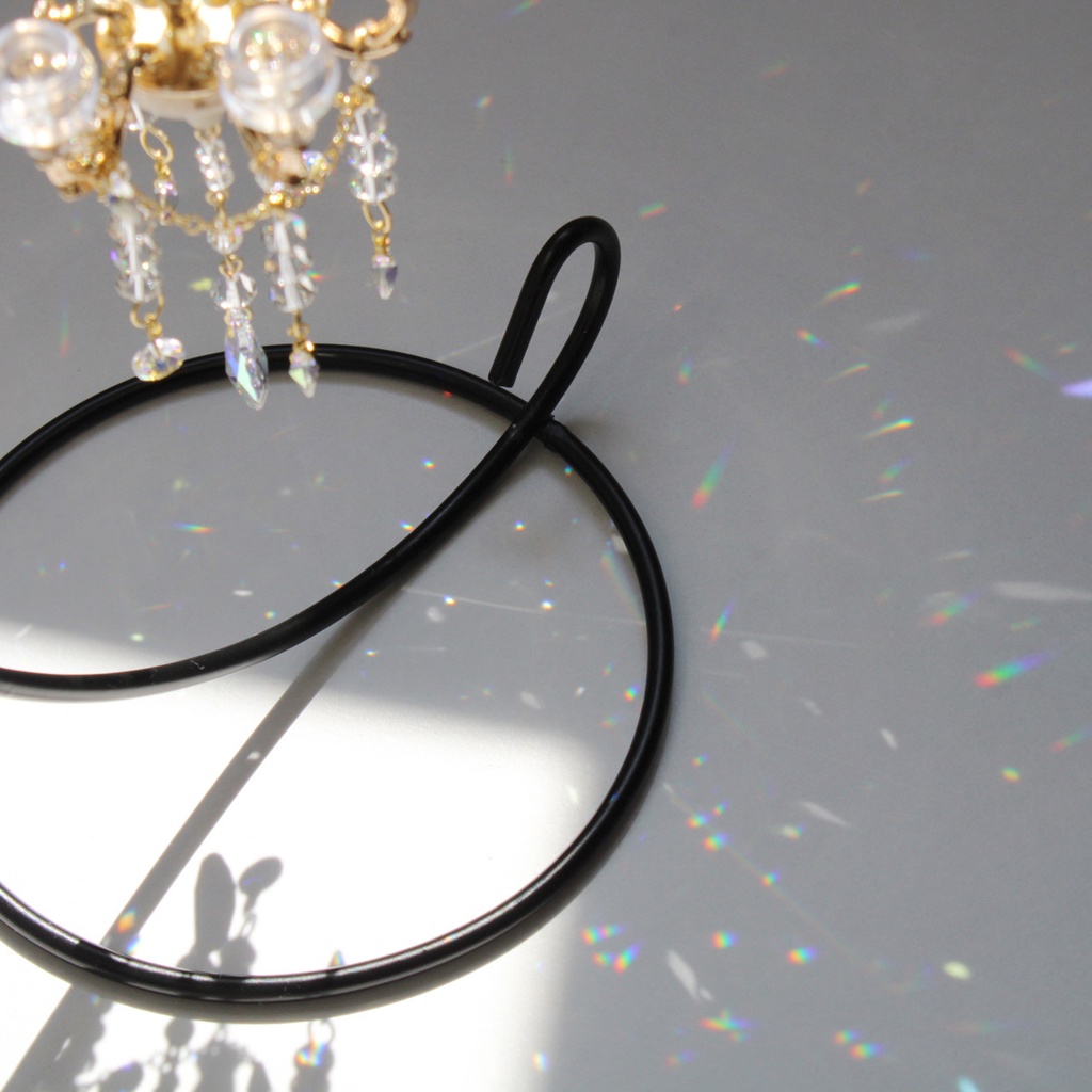 38個の高級クリスタルが輝く☆置き型にもドール用にも♪シャンデリアなミニサンキャッチャー(高級クリスタル使用)