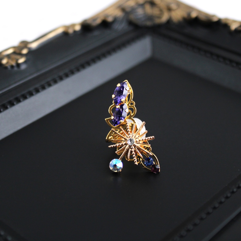 【数量限定】耳に優しいイヤカフ★閃光のイヤーカフ(全5色) 高品質クリスタル 天体 星