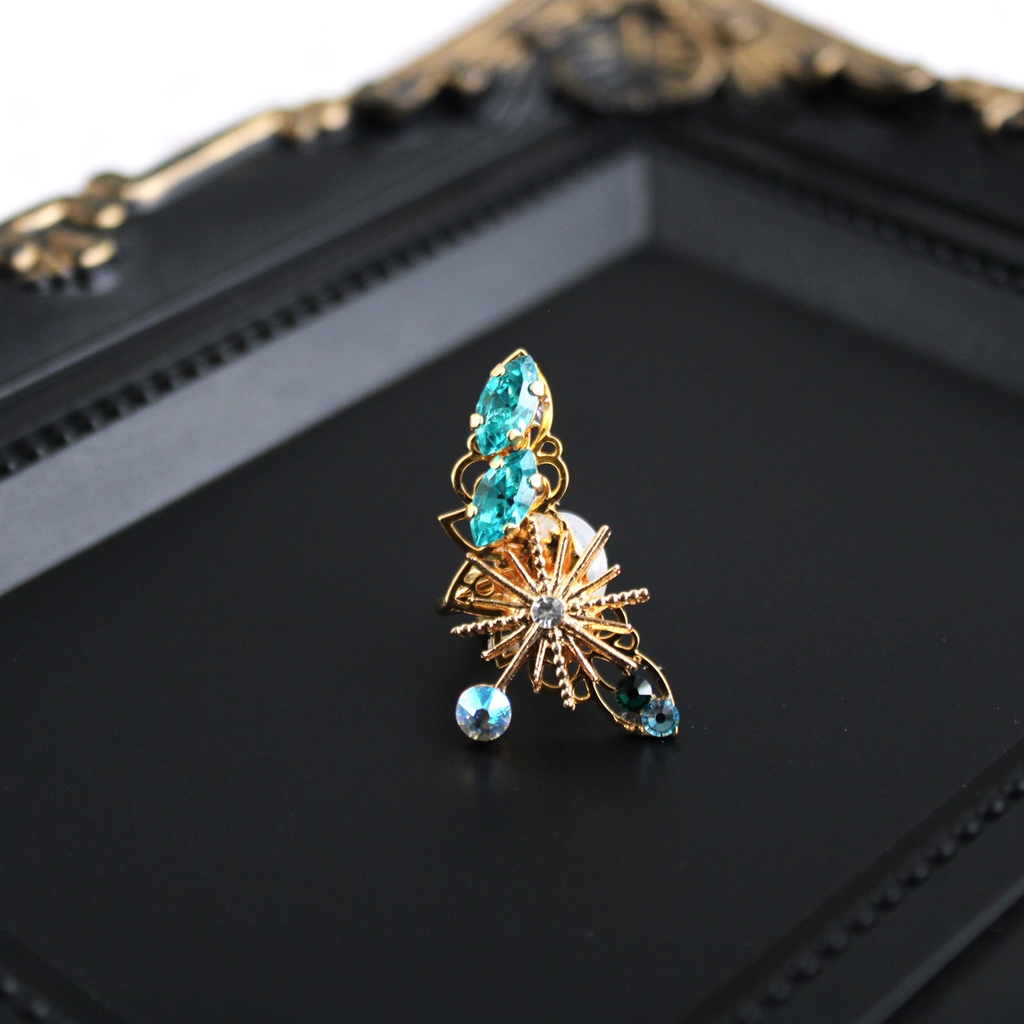 【数量限定】耳に優しいイヤカフ★閃光のイヤーカフ(全5色) 高品質クリスタル 天体 星