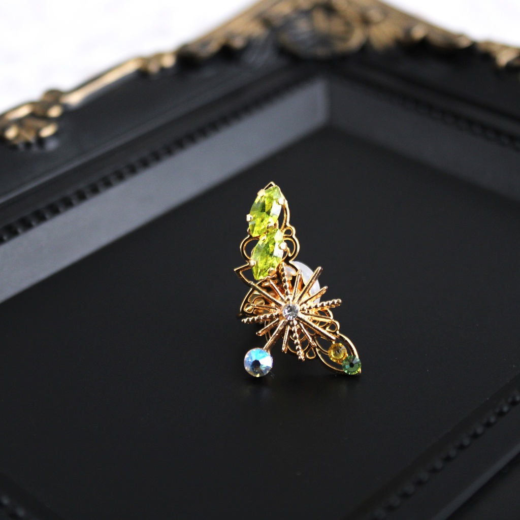 【数量限定】耳に優しいイヤカフ★閃光のイヤーカフ(全5色) 高品質クリスタル 天体 星