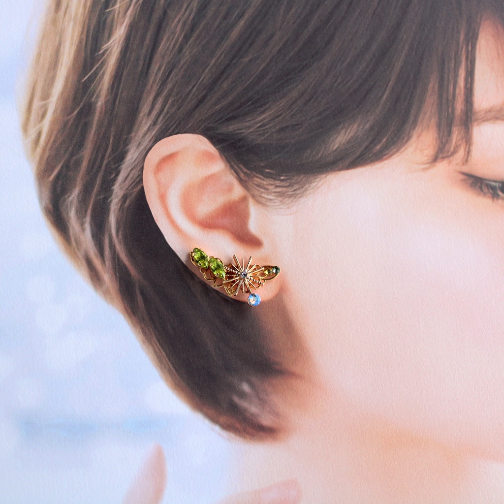 【数量限定】耳に優しいイヤカフ★閃光のイヤーカフ(全5色) 高品質クリスタル 天体 星