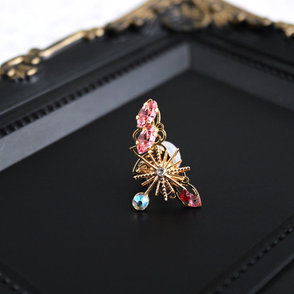 【数量限定】耳に優しいイヤカフ★閃光のイヤーカフ(全5色) 高品質クリスタル 天体 星