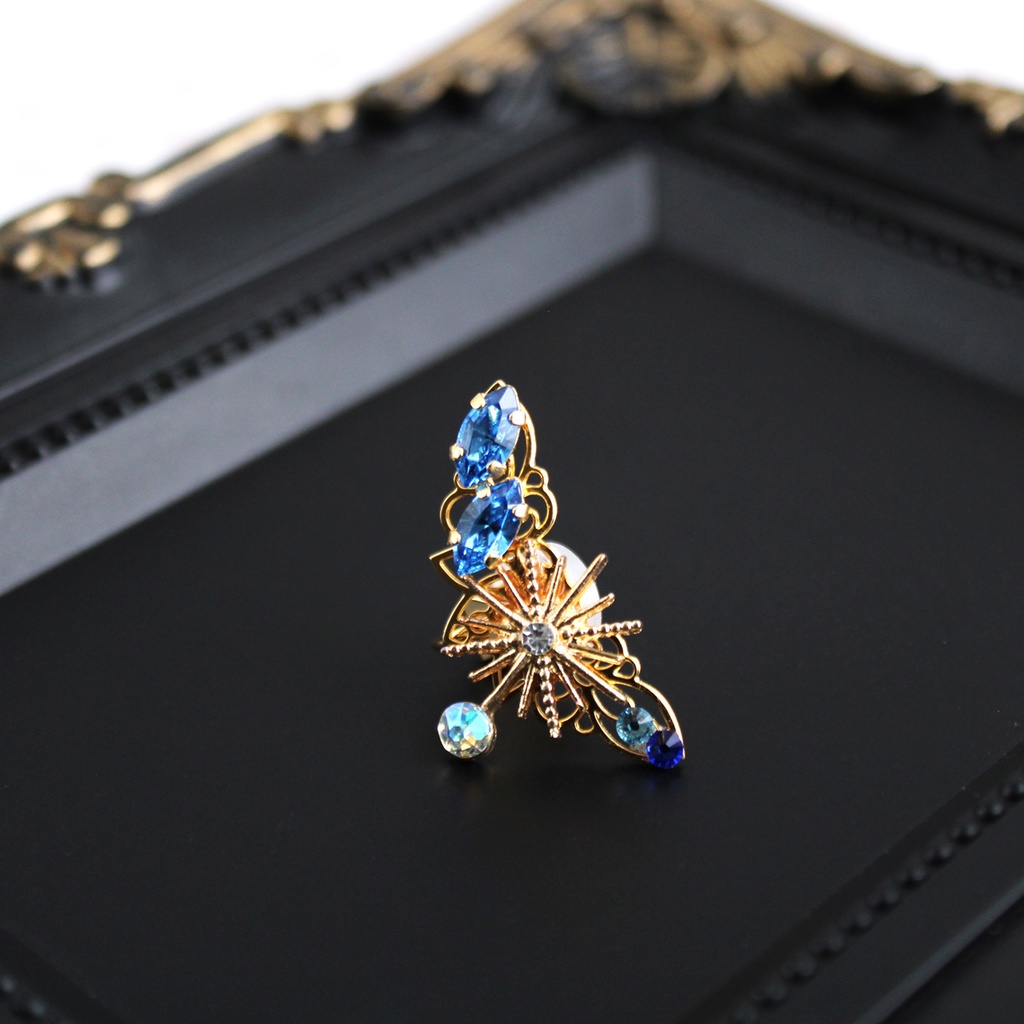 【数量限定】耳に優しいイヤカフ★閃光のイヤーカフ(全5色) 高品質クリスタル 天体 星