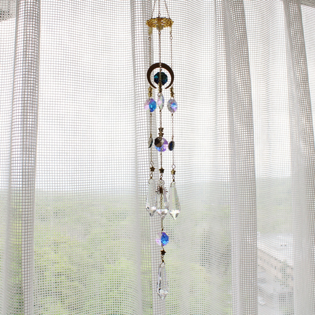 シャンデリア風★星紡ぎのサンキャッチャー(高品質クリスタル使用)