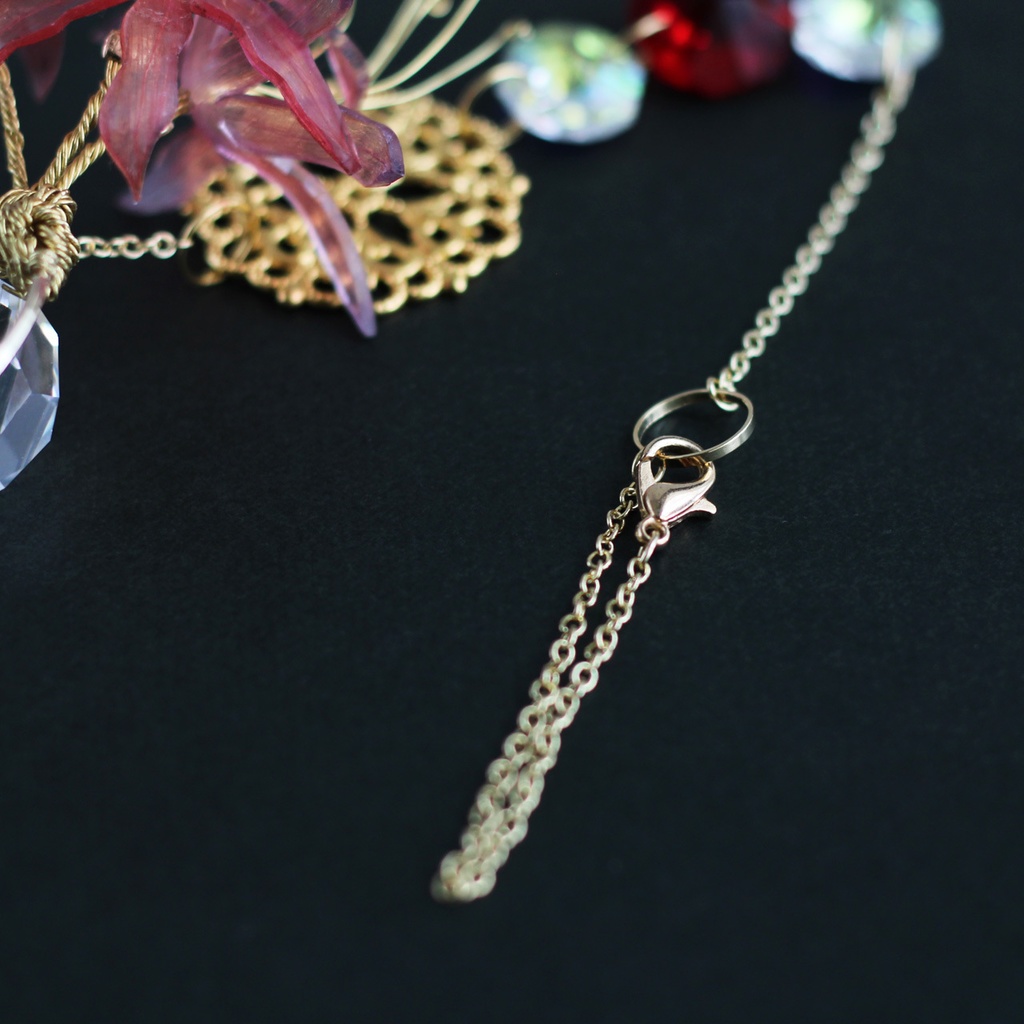 和モダン1点もの☆高品質クリスタル☆彼岸花のサンキャッチャー(赤or青)Red spider Lilly / Blue spider Lilly