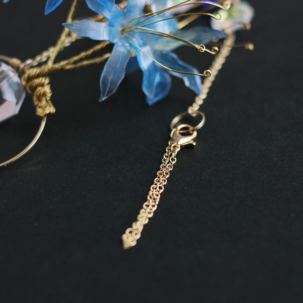 和モダン1点もの☆高品質クリスタル☆彼岸花のサンキャッチャー(赤or青)Red spider Lilly / Blue spider Lilly