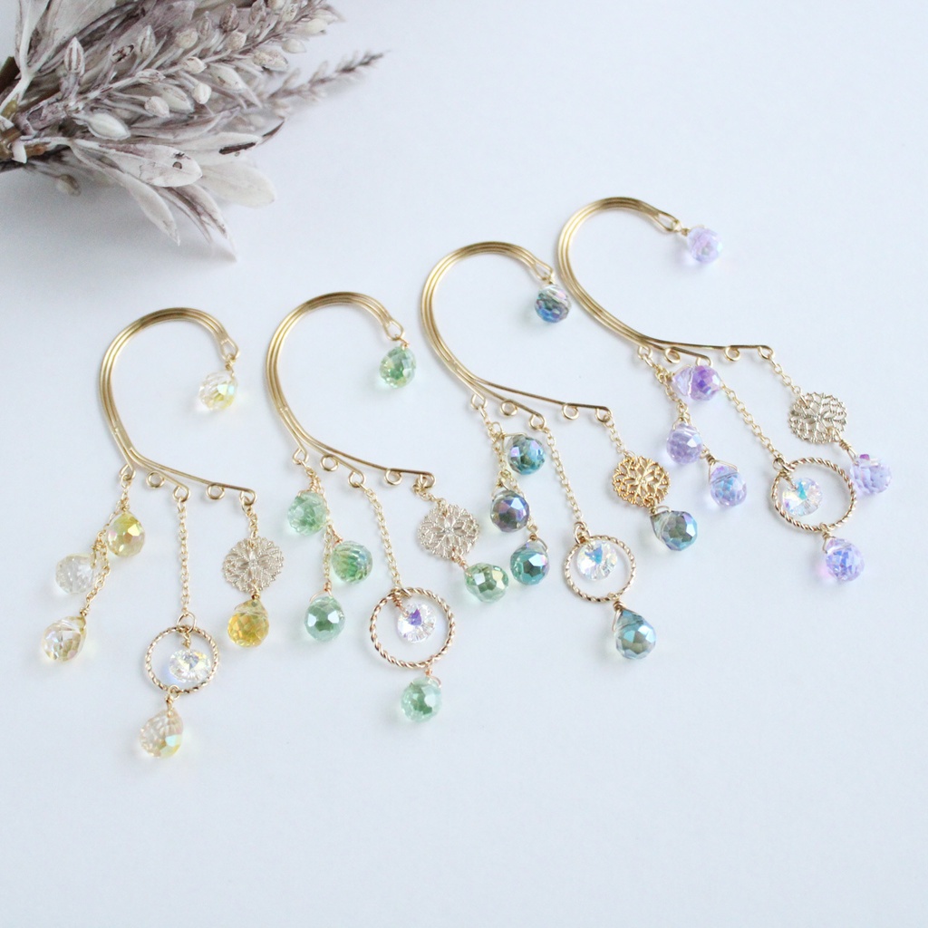 色が変わる☆妖精の軌跡イヤーフック(全3色) 痛くない 落ちない 雫 高品質