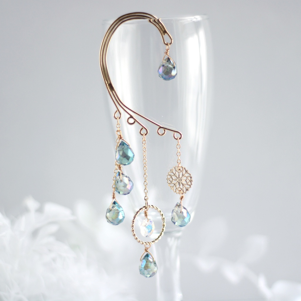 色が変わる☆妖精の軌跡イヤーフック(全3色) 痛くない 落ちない 雫 高品質