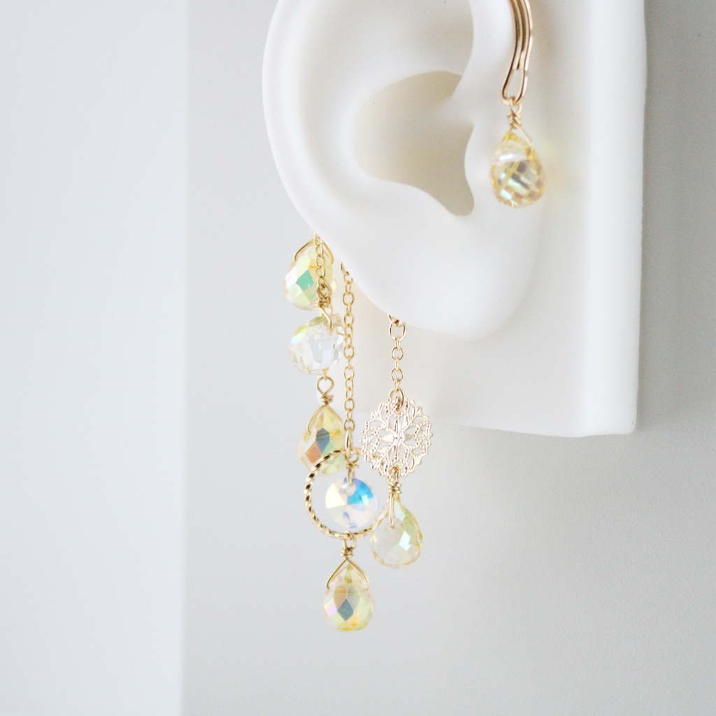 色が変わる☆妖精の軌跡イヤーフック(全3色) 痛くない 落ちない 雫 高品質