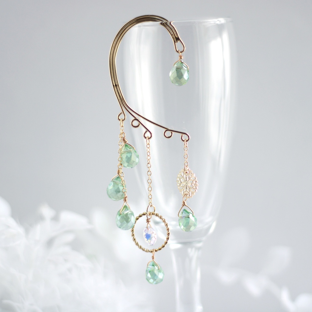 色が変わる☆妖精の軌跡イヤーフック(全3色) 痛くない 落ちない 雫 高品質