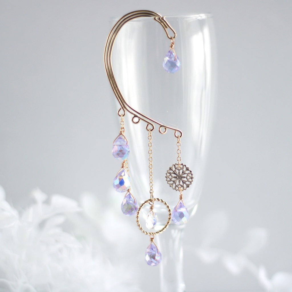 色が変わる☆妖精の軌跡イヤーフック(全3色) 痛くない 落ちない 雫 高品質