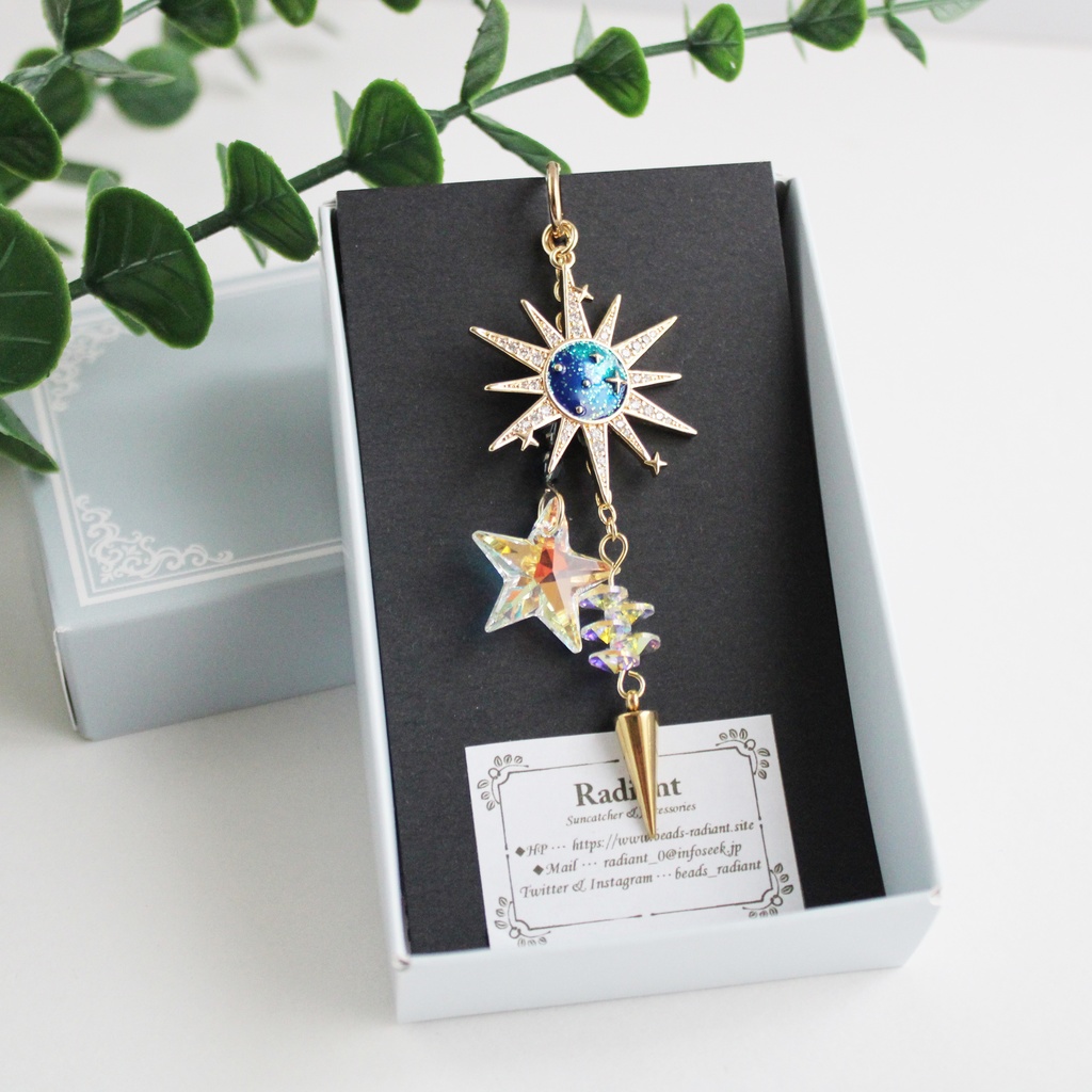 希少クリスタル★~太陽と星~天耀のバッグチャーム 宇宙 天体 数量限定