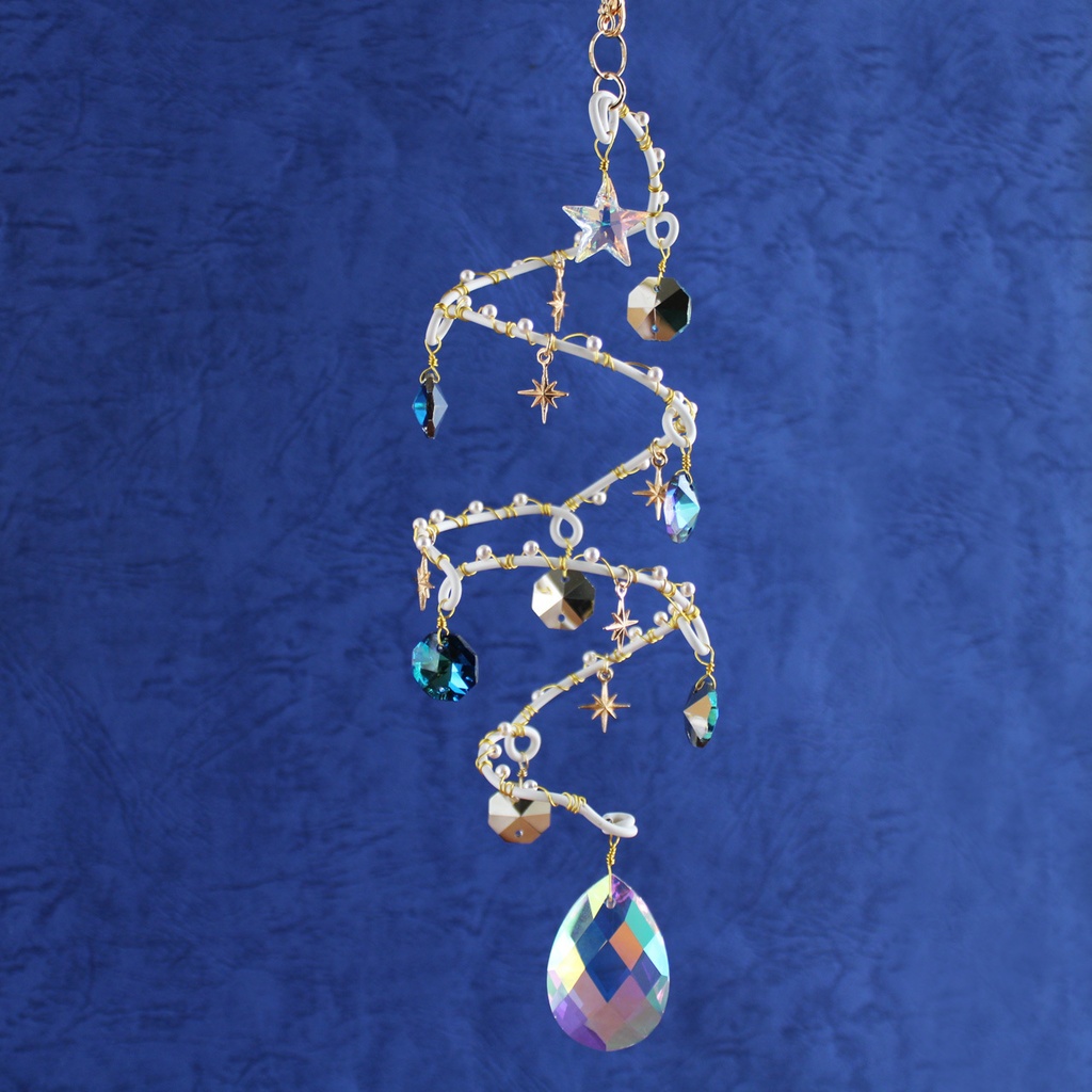 螺旋 ~星環のサンキャッチャー(全2色)(高品質クリスタル使用・受注制作)