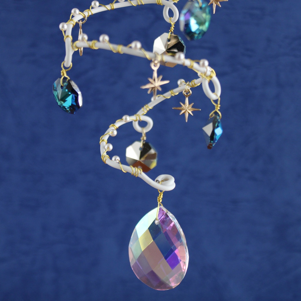 螺旋 ~星環のサンキャッチャー(全2色)(高品質クリスタル使用・受注制作)