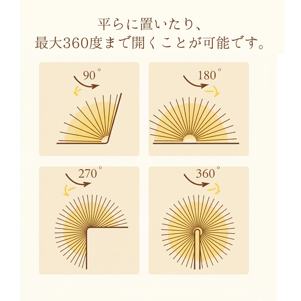 光る魔法の書 ~ 本型LEDライト(充電式・ブックランプ)非常灯にも使える☆数量限定