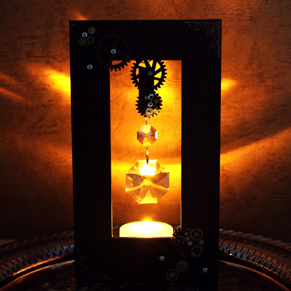 １点もの★廻る歯車 ～3Way☆壁掛け＆置き型サンキャッチャー～虹舞～　Swarovski crystal使用 