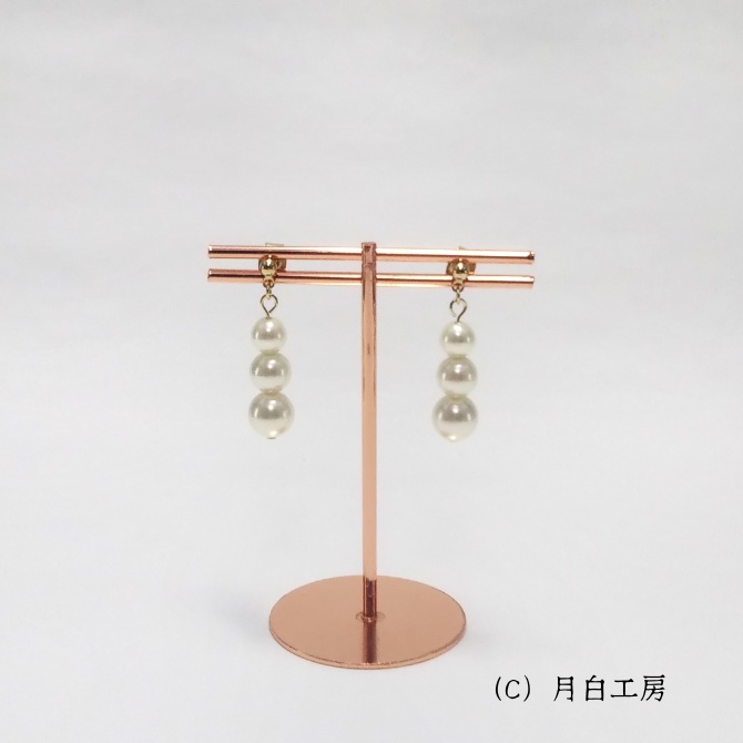 NO.28　グラデーションパールピアス