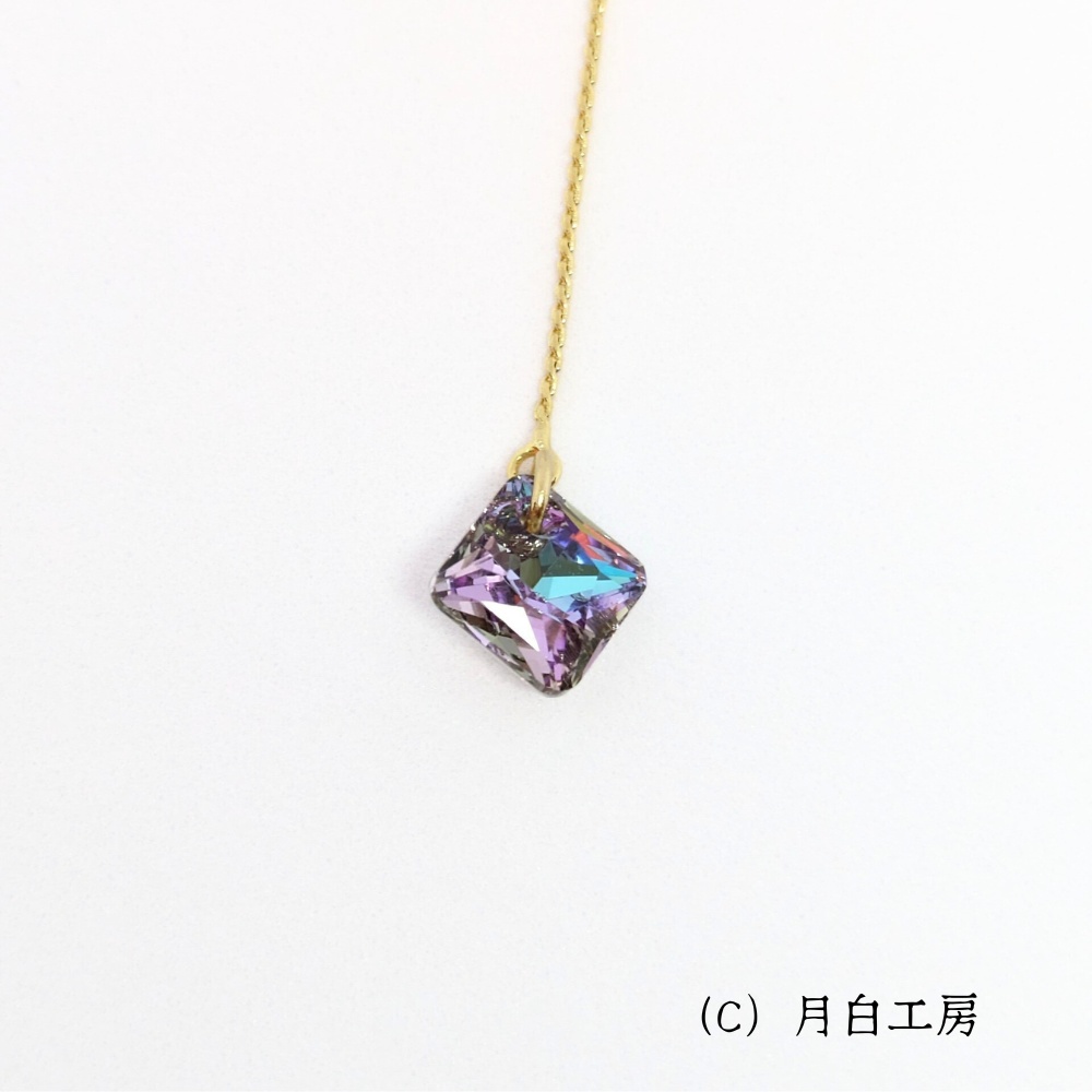 NO.36 【1点物】クリスタルガラス ヴィトレイルライト イヤリング