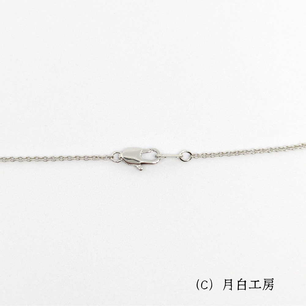 NO.32 クリスタルガラス アクアマリン ネックレス