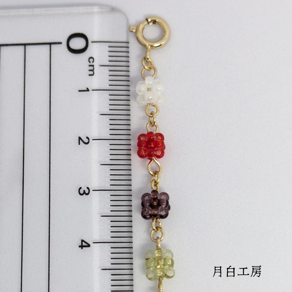 NO.116 小さなビーズボールのブレスレット マルチカラー