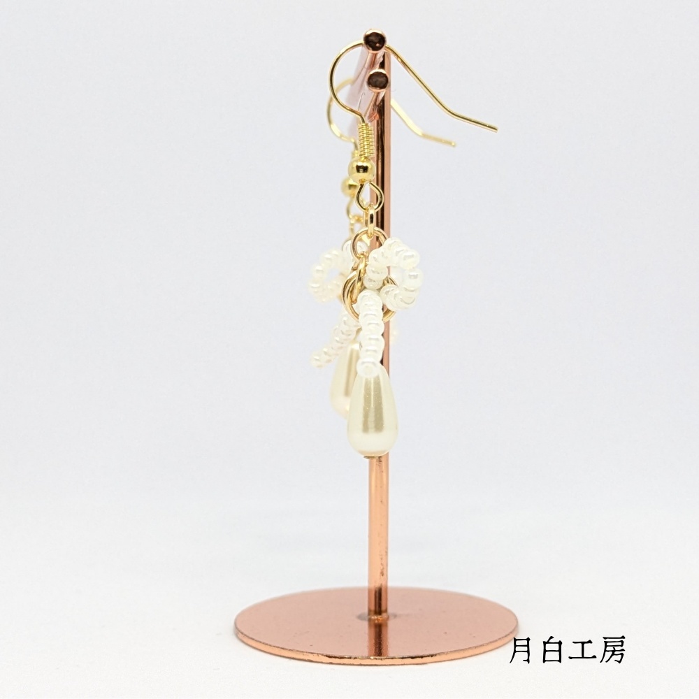 NO.142 リボン チェーンメイル ピアス