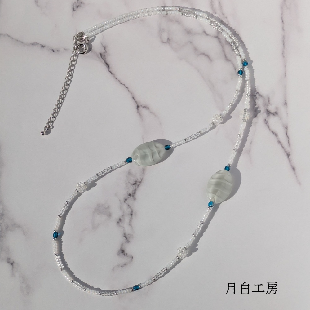 NO.143 【数量限定】チェコビーズ ビーズボール ロングネックレス 約60cm アジャスター付