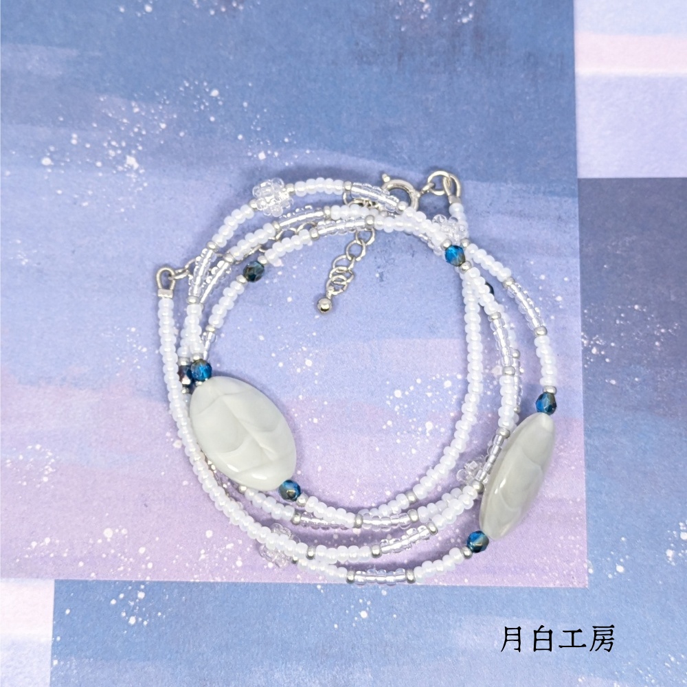 NO.143 【数量限定】チェコビーズ ビーズボール ロングネックレス 約60cm アジャスター付