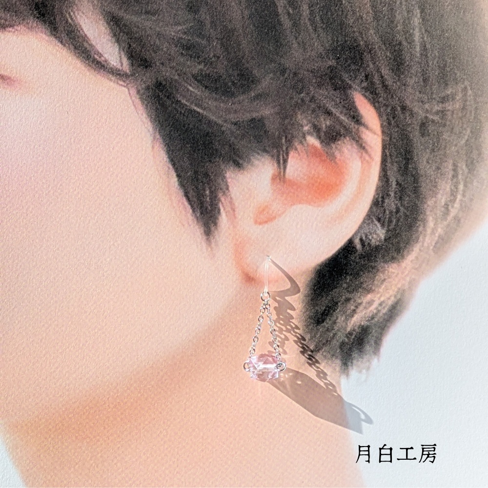 NO.158 ヴィトライユ アクリルビーズ 樹脂フックピアス