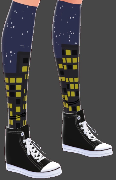 {Free!}City Skyline Socks| Made for High Top shoes!