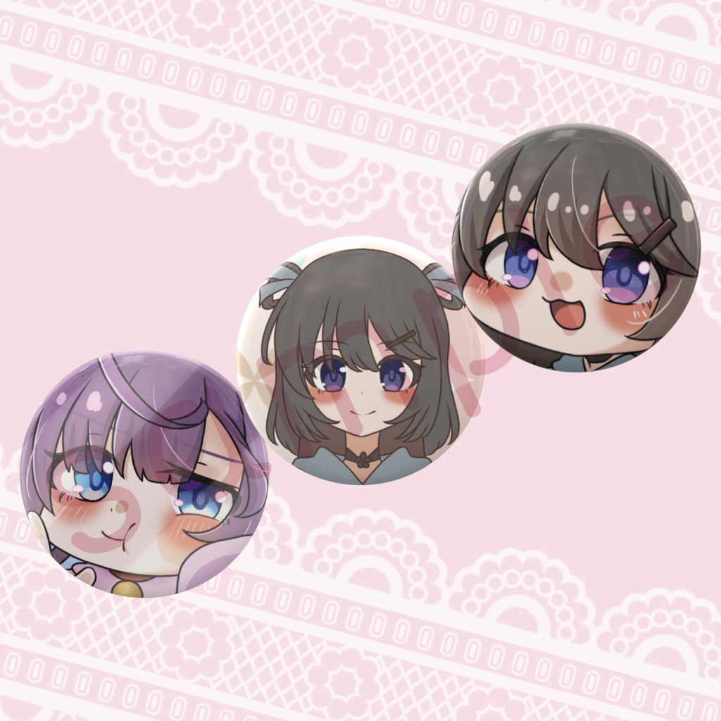 25mm缶バッジセット(うちの子)