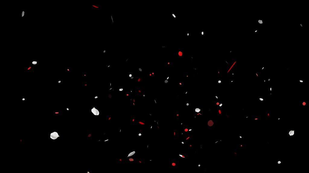 ふんわり舞い上がる二色の花びら
