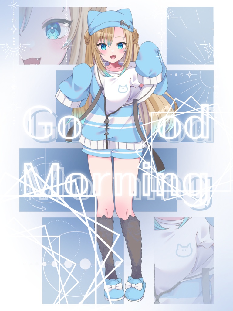 幾何学GoodMorningおはぶい素材