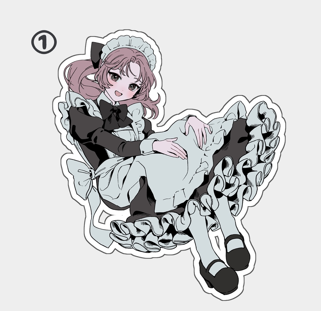 りるれろメイドステッカー