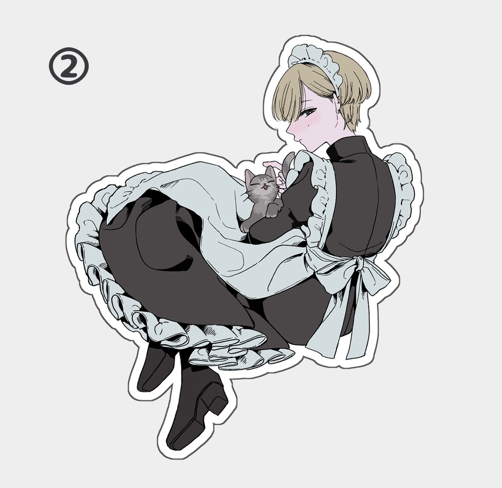 りるれろメイドステッカー