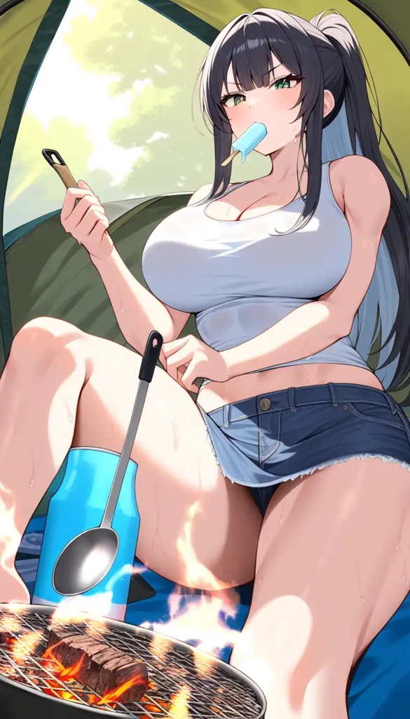 「むちむちアウトドア女子図鑑」 — キャンプ×お姉さん×近距離フェチ 33枚収録 —