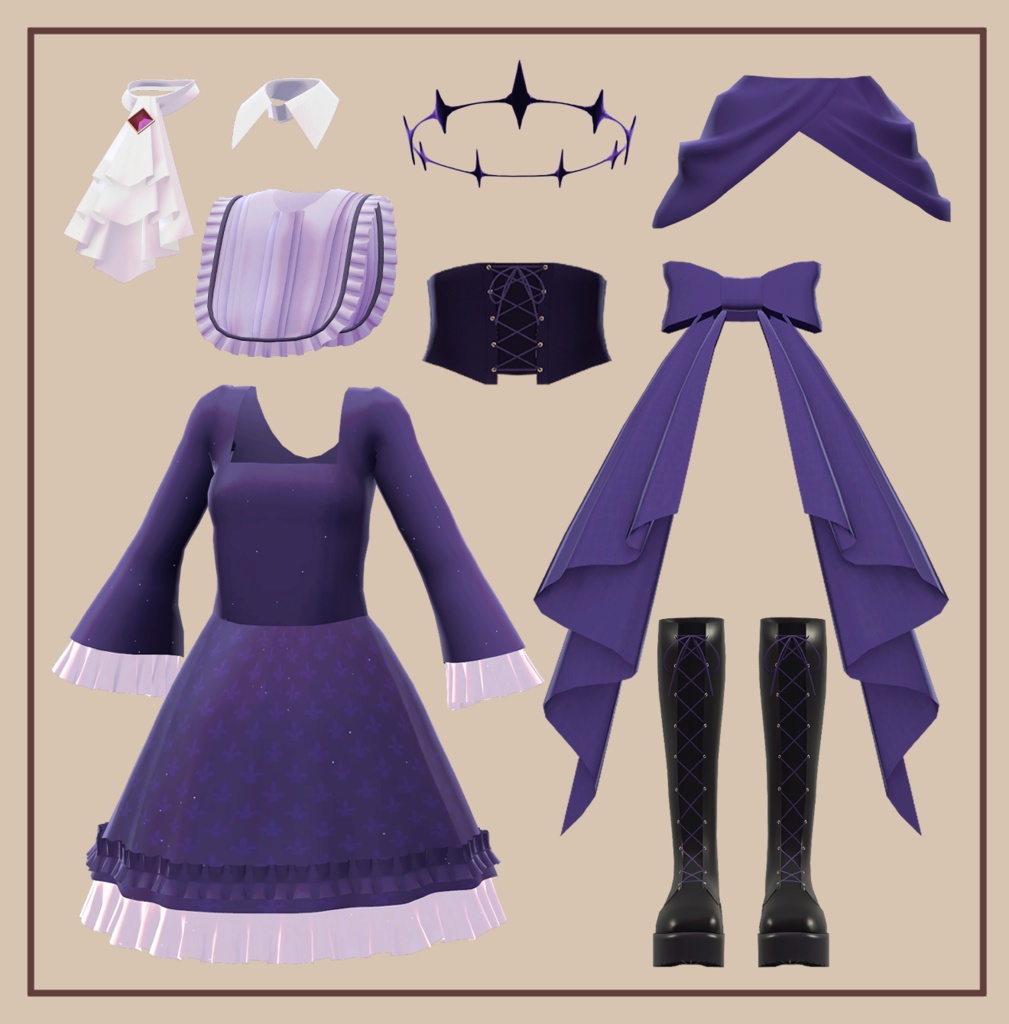 【2アバター対応】ゴシックドレス - GosickDress -