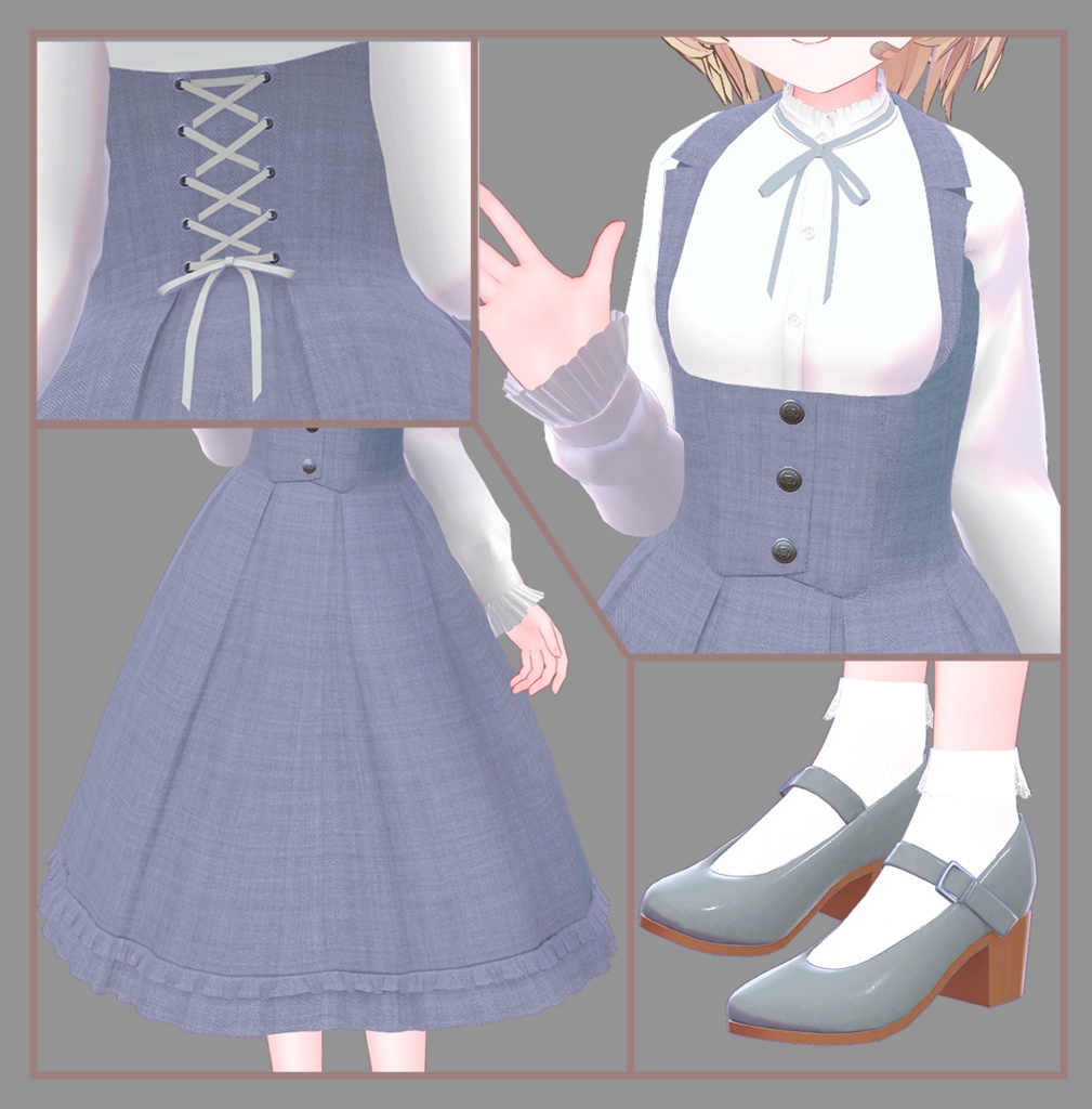 【3アバター対応】ジャンパースカート - ClassicalJumperSkirt -